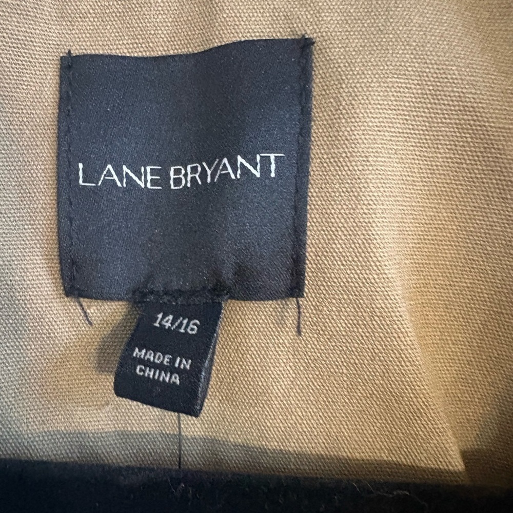 Lane Bryant Brown Trench Coat with Pink Embroidery size 14/16 NWT - Picture 3 of 5